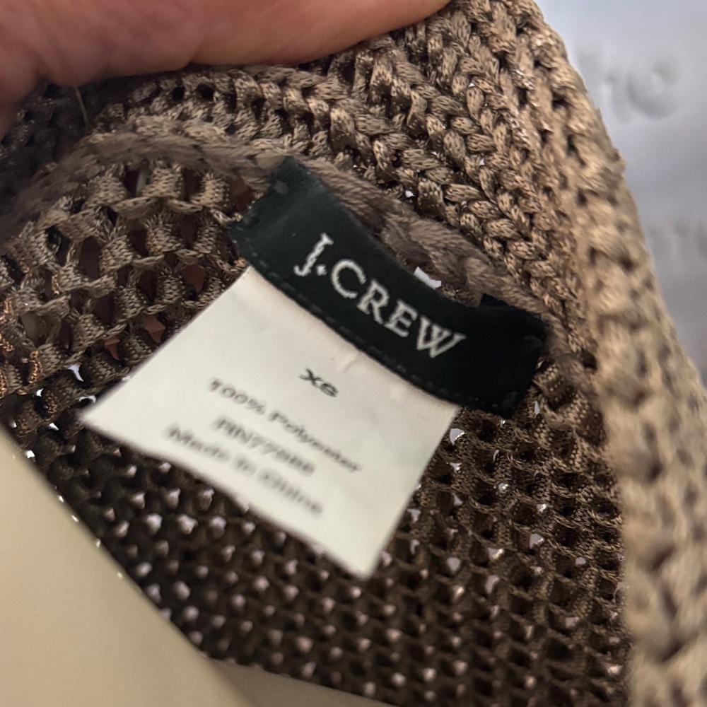 J. Crew Taupe Knit V-Neck Button Front Cardigan XS: Like new! - Picture 2 of 8